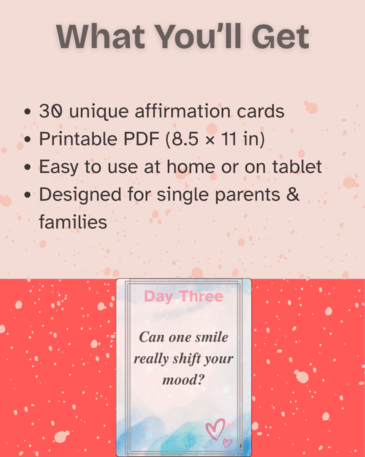 30 Days to Calm, Confidence & Joy – One Card at a Time(Printable PDF)
