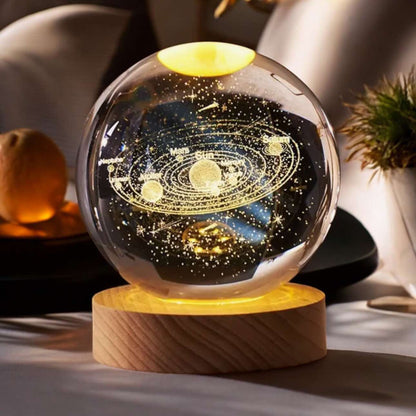 Crystal Solar System Lamp