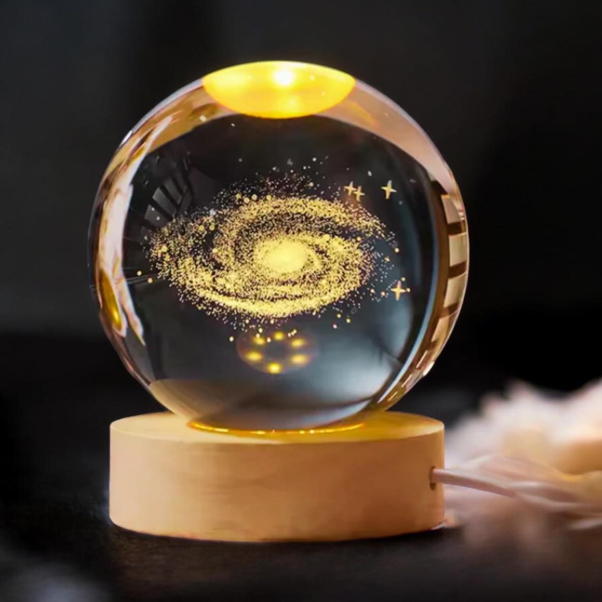 Crystal Galaxy Lamp