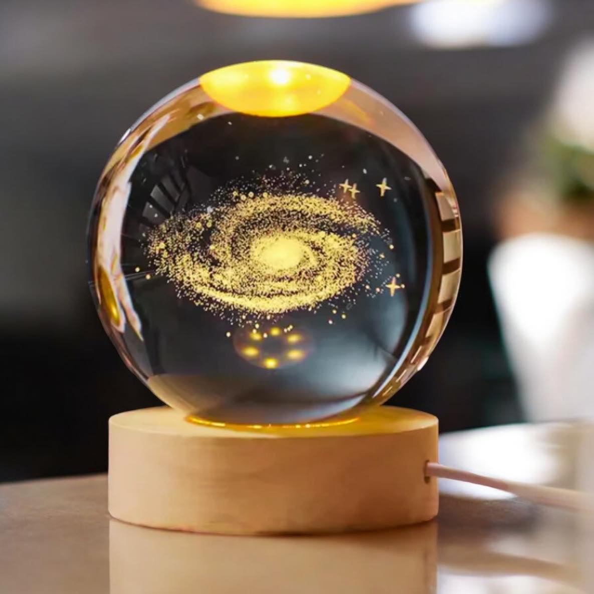 Crystal Galaxy Lamp