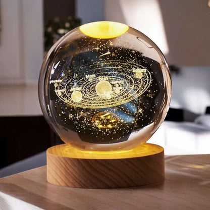 Crystal Solar System Lamp